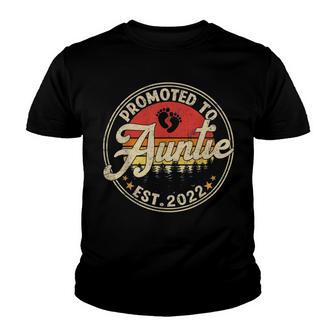 Promoted To Auntie Est 2022 Youth T-shirt | Favorety