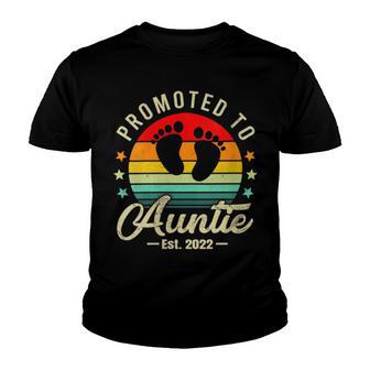 Promoted To Auntie Est 2022 Youth T-shirt | Favorety CA