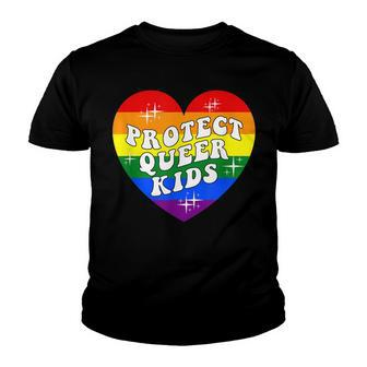 Protect Queer Kids Lgbtq Gay Pride Month Rainbow Heart Lgbt Youth T-shirt - Seseable