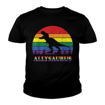Proud Ally Allysaurus Gay Pride Dinosaur T Rex Lgbt 2022 Youth T-shirt - Thegiftio UK