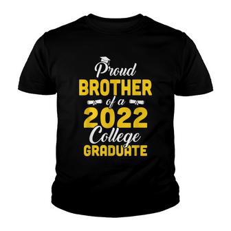 Proud Brother Of A Class Of 2022 College Graduate Graduation Youth T-shirt - Thegiftio UK