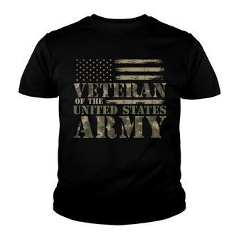 Proud Soldier United States Army Usa Flag Camouflage Veteran Youth T-shirt - Thegiftio UK