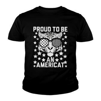 Proud To Be An Americat Funny Tiger New 2022 Gift Youth T-shirt - Thegiftio UK
