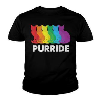 Purride Gay Pride Cat Pride Cat Cat Lgbtq Youth T-shirt - Thegiftio UK