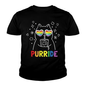 Purride Lgbt Funny Cat Cool Gift Youth T-shirt - Thegiftio UK