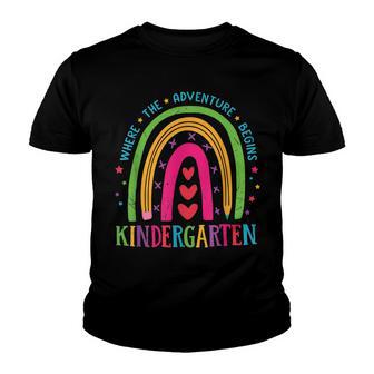 Rainbow Kindergarten Where The Adventure Begins V4 Youth T-shirt - Thegiftio UK