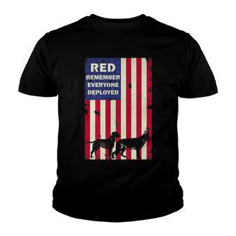 Red Friday Military Dogs Patriotic Gift Idea Youth T-shirt - Thegiftio UK