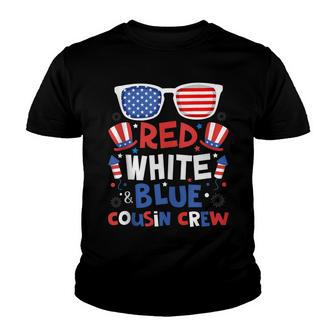 Red White & Blue Cousin Crew 4Th Of July Kids Usa Sunglasses V2 Youth T-shirt - Seseable