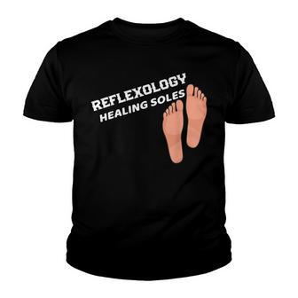 Reflexology Massage Therapist Reflexology Healing Soles Youth T-shirt | Favorety CA