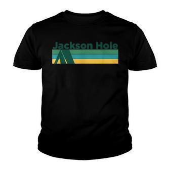 Retro Camping - Jackson Hole Wyoming T Youth T-shirt - Thegiftio UK