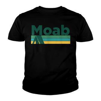 Retro Camping - Moab Utah Youth T-shirt - Thegiftio UK