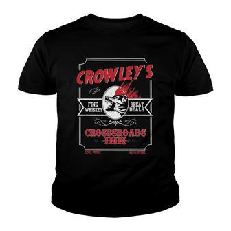 Retro Crowleys Crossroads Dive Bar Youth T-shirt | Mazezy