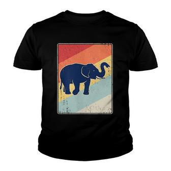 Retro Elephant - Vintage Elephant Distressed Gift Youth T-shirt | Mazezy