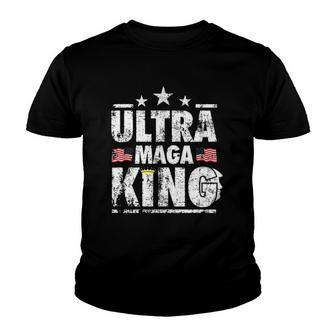 Retro Great Ultra Maga King Trump Biden Political Ultra Mega Proud Youth T-shirt | Mazezy