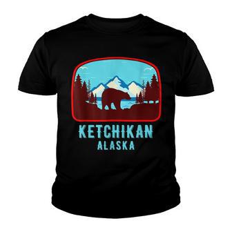 Retro Ketchikan Alaska Wild Bear Youth T-shirt - Thegiftio UK