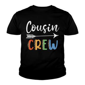 Retro Leopard Print Cousin Crew Youth T-shirt - Thegiftio UK