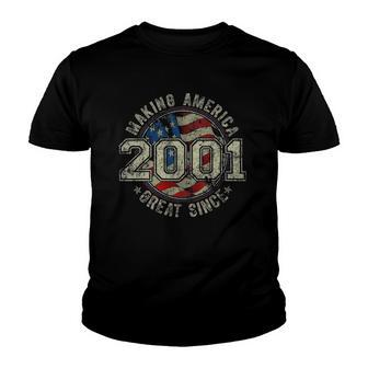Retro Making America Great Since 2001 Vintage Birthday Party Youth T-shirt | Mazezy