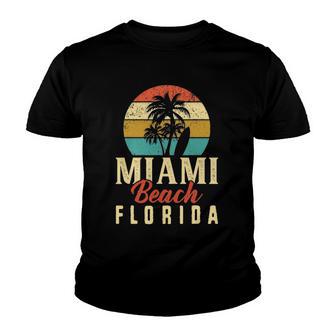Retro Miami South Beach Florida Summer Vacation Gift Youth T-shirt - Thegiftio UK