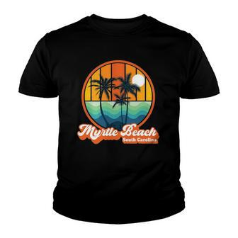 Retro Myrtle Beach South Carolina Summer 90S Beach Souvenirs Youth T-shirt | Mazezy