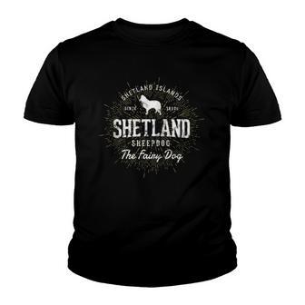 Retro Vintage Shetland Sheepdog Zip Youth T-shirt - Thegiftio UK