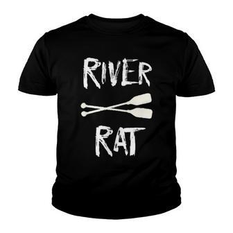 River Rat Rafting Camping Kayaking Canoeing Youth T-shirt - Thegiftio UK