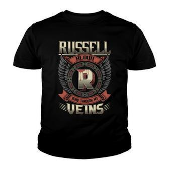 Russell Blood Run Through My Veins Name V10 Youth T-shirt - Seseable