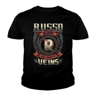 Russo Blood Run Through My Veins Name V6 Youth T-shirt - Seseable