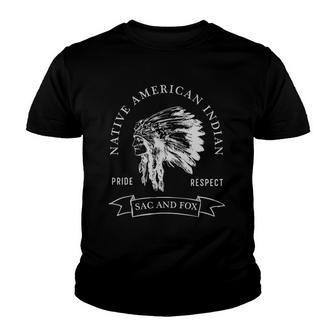 Sac And Fox Tribe Native American Indian Pride Respect Darke Youth T-shirt | Mazezy