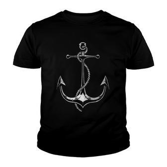 Sailboat Anchor Sailing Boater Captain Youth T-shirt | Mazezy