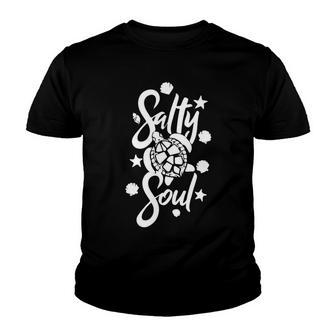 Salty Soul Turtle Underwater Beach Youth T-shirt - Monsterry AU