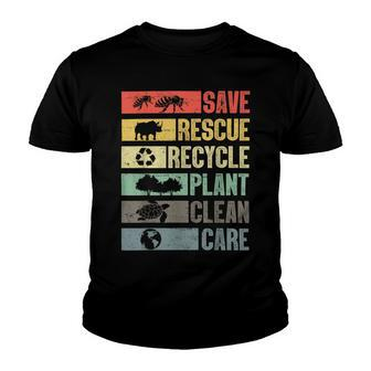 Save Rescue Recycled Plant Clean Care V2 Youth T-shirt | Favorety