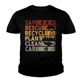 Save Rescue Recycled Plant Clean Care Youth T-shirt | Favorety