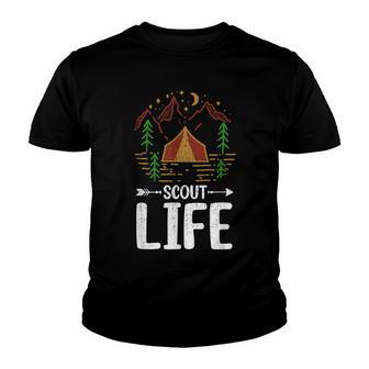 Scout Life For A Camper Camping Youth T-shirt - Thegiftio UK