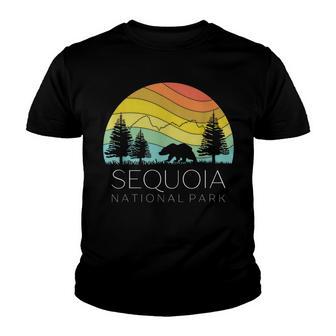 Sequoia National Forest Retro Camping California Kern River Youth T-shirt - Thegiftio UK