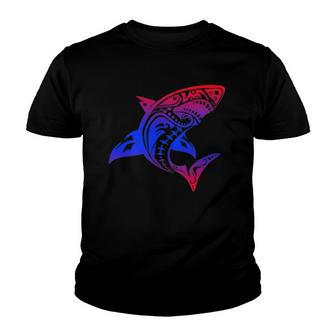 Shark Vintage Retro Tribal Throwback Vacation Youth T-shirt - Thegiftio UK
