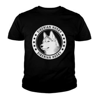 Siberian Husky Dog Portrait Youth T-shirt | Mazezy