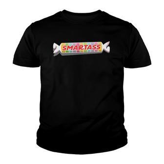 Smartass Candy Joke Full Color Design Youth T-shirt - Thegiftio UK