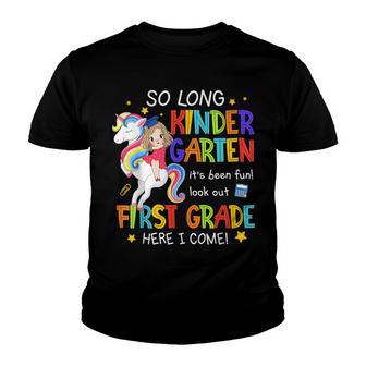 So Long Kindergarten Unicorn Magical Class Of 2022 Girls V2 Youth T-shirt - Thegiftio UK