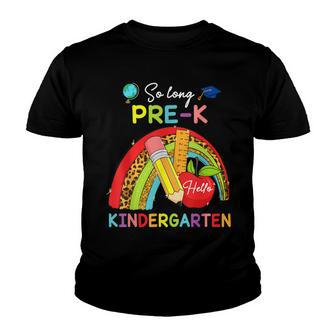So Long Pre-K Hello Kindergarten Here I Come Student Kids Youth T-shirt - Seseable