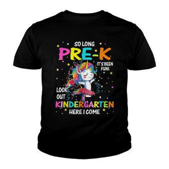 So Long Pre-K Kindergarten Here I Come Graduation Girls 2022 Youth T-shirt | Mazezy DE