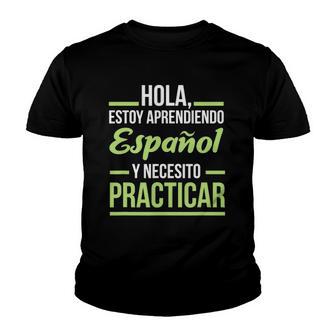 Spanish Language For Student Practice Learning Gift V2 Youth T-shirt - Thegiftio UK