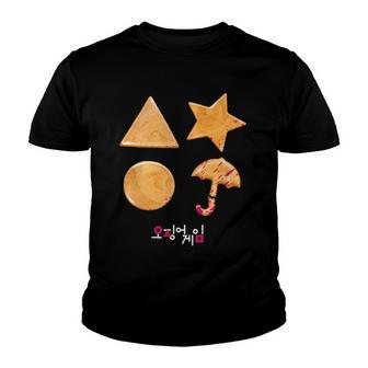 Squid Game Sugar Honey Combs Blood Cookies Youth T-shirt | Mazezy UK