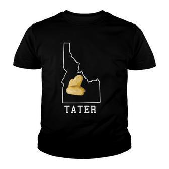 State Of Idaho Map Idahoan Potato Tater Idaho Youth T-shirt | Mazezy