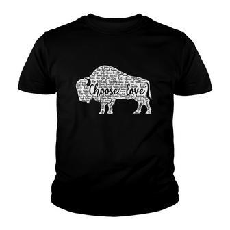 Stop Hate End Racism Choose Love Pray For Buffalo Strong Youth T-shirt | Mazezy