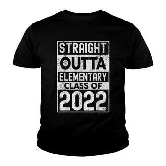 Straight Outta Elementary Class Of 2022 Grad Graduation Youth T-shirt - Thegiftio UK