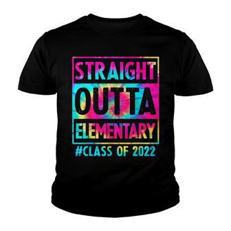 Straight Outta Elementary Last Day School Graduation Tie Dye Youth T-shirt - Thegiftio UK