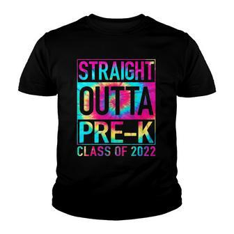 Straight Outta Pre-K Preschool Graduation Tie Dye Youth T-shirt | Mazezy