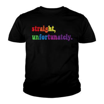 Straight Unfortunately Rainbow Pride Ally Lgbt Pride Month Youth T-shirt - Thegiftio UK