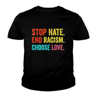 Strong Buffalo Usa Pray For Buffalo Stop Hate End Racism Choose Love Youth T-shirt | Mazezy DE