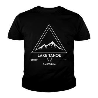 Summer Retro Lake Tahoe California Youth T-shirt - Thegiftio UK